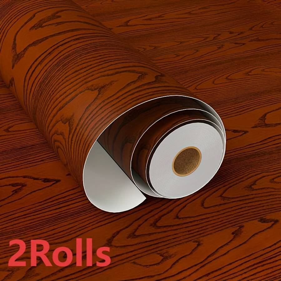 Self Adhesive Floor Stickers Pine Wood 40Cm Width*200Cm*2 Rolls