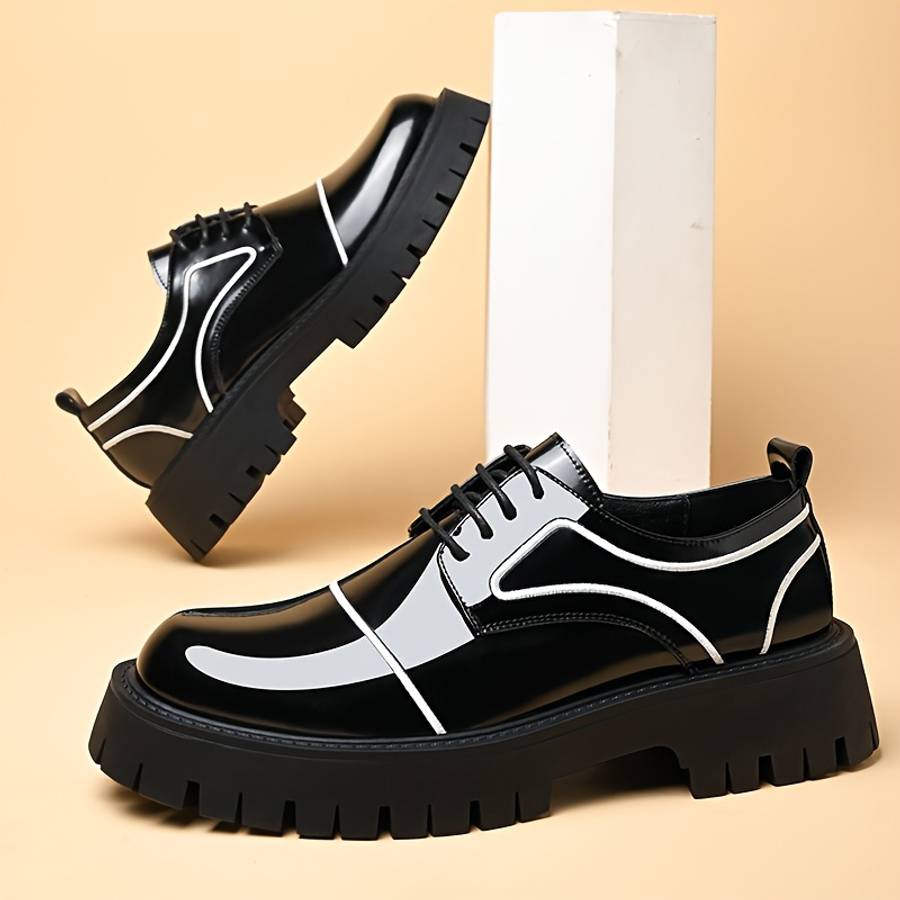 Mens Leather Shoes Color Black Sizeuk 8