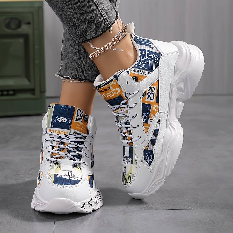 Sneakers Color White And Black Sizeuk 4
