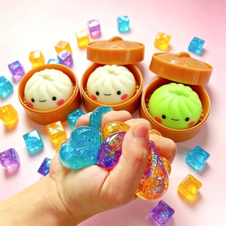 Squeezable Toys Color Random Color Items Glitter Bao Ice Cube