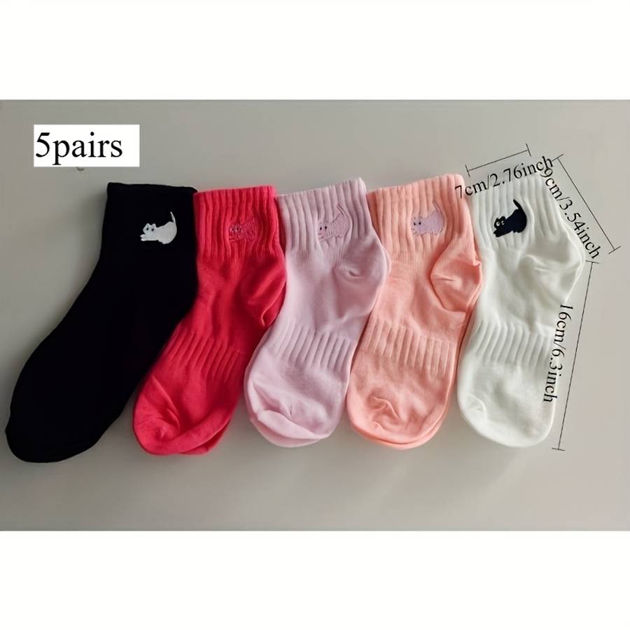 Women S Socks Color 5Pcs Mixed Color Size Onesize