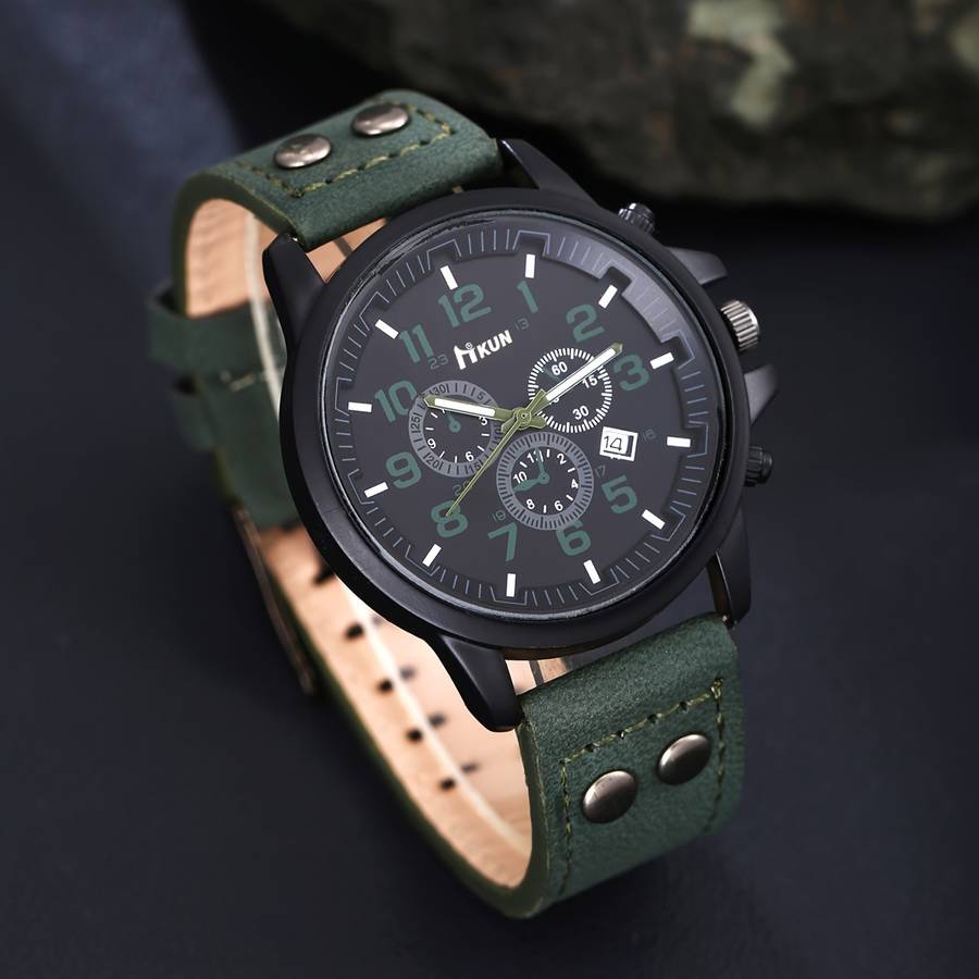 3Pcs Business Luxury Stylish Men Quartz Watch Set With Notebook Pen