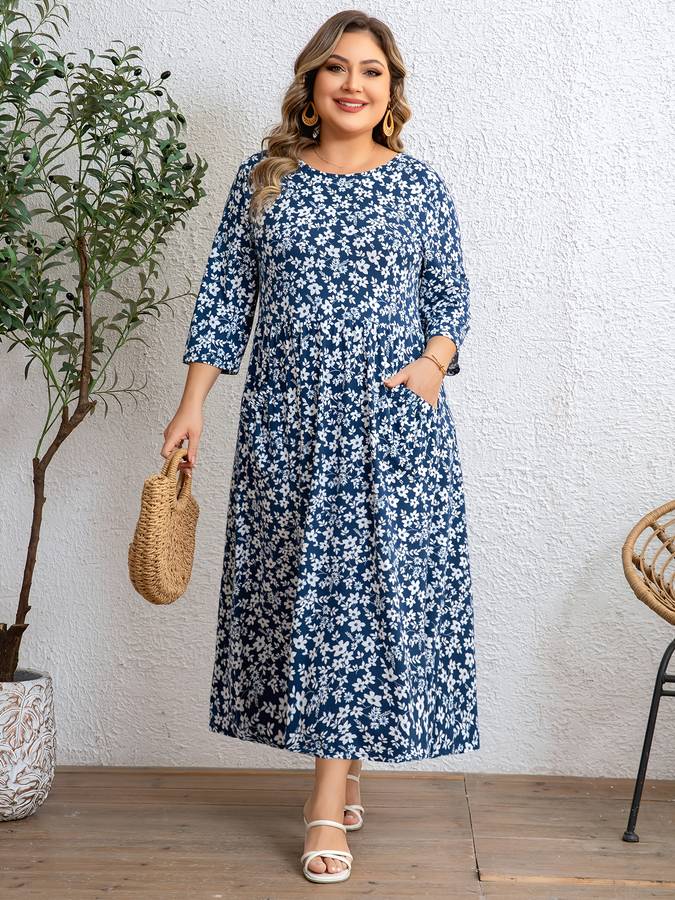 Women S Dress Color Blue Size 5Xl
