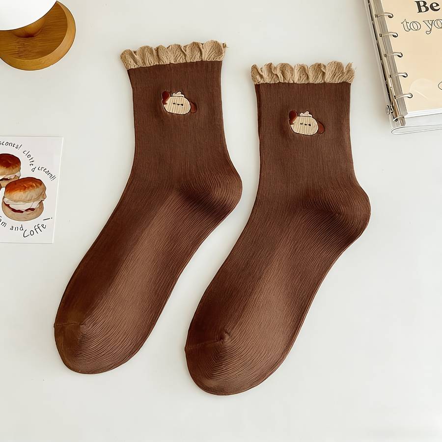 Women S Socks Color 5 Pairslight Coffee Size Onesize