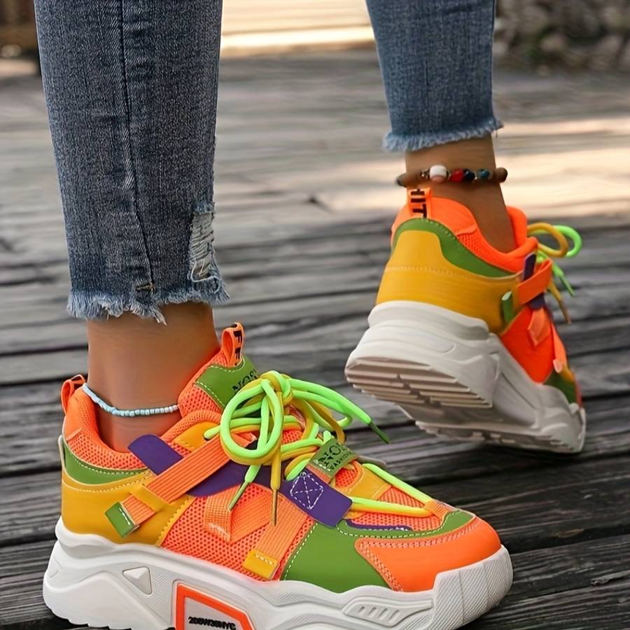 Women S Sneakers Color Orangered Sizeuk 5.5