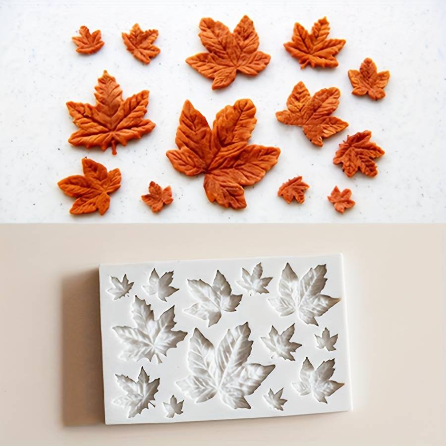 Suitable For Baking Molds Model Multi Piece Maple Leaf Silicone Mold