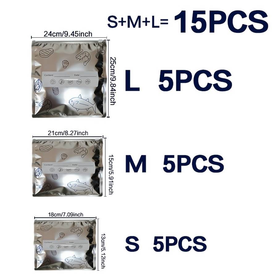 Food Storage Bags Model S5M5L515Pcs