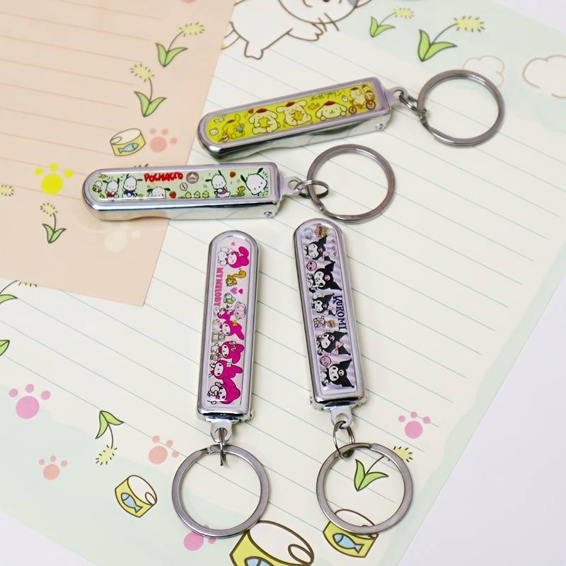 1pc Sanrio Cute Character Nail Clippers Stainless Steel Portable Fingernail Trimmer with Con