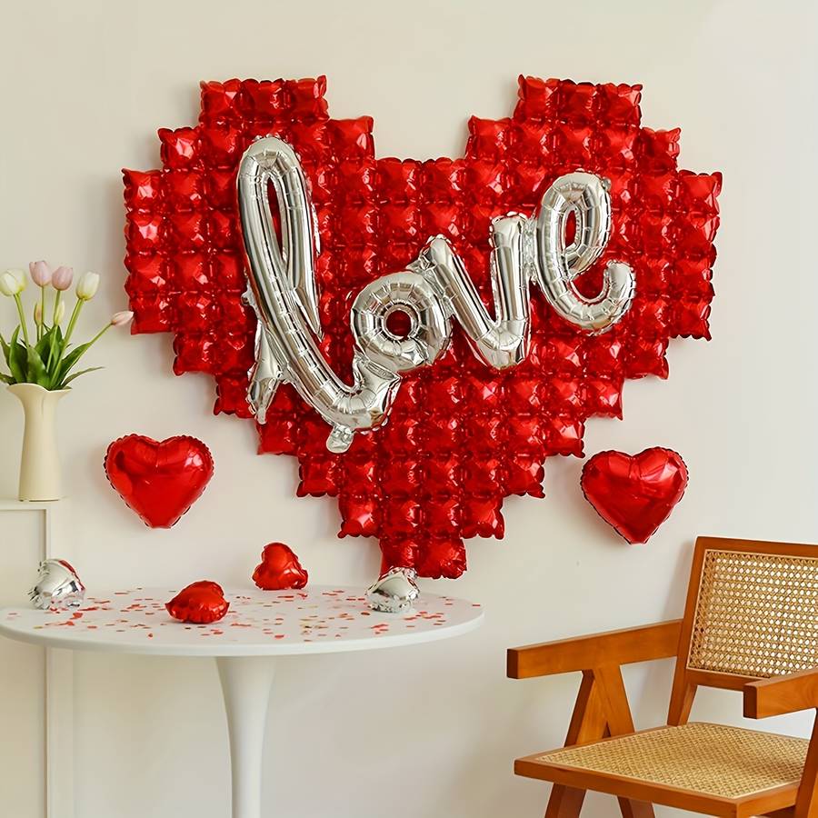 6Pcs Exquisite Vibrant Handcrafted Valentine Anniversary Decoration Heart For Wedding Events