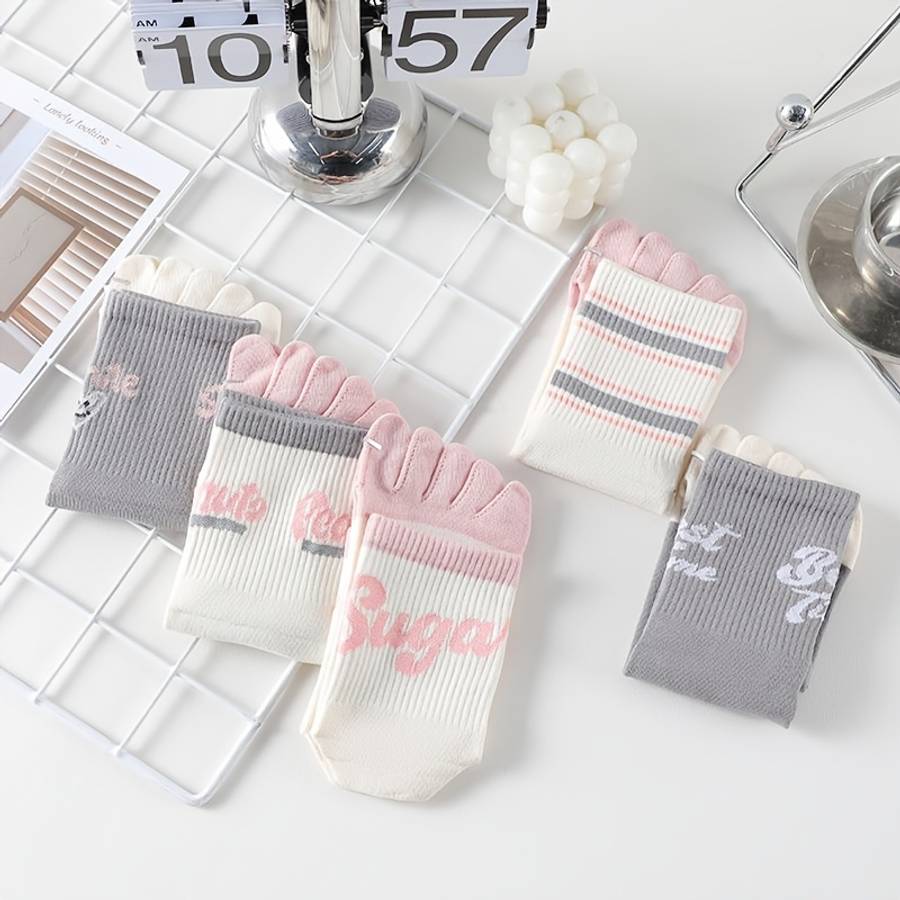 Women S Socks Color Gray Powder Mix 5 Pairs Pack Size Onesize