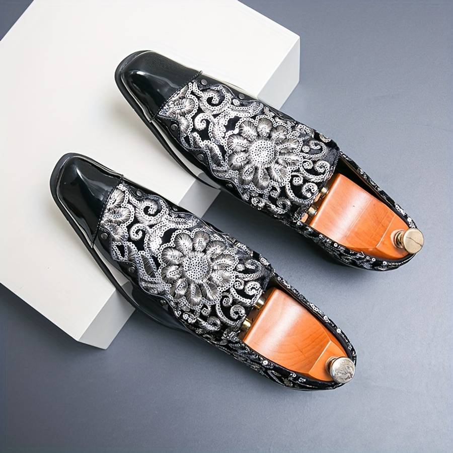 Mens Leather Shoes Color Black Blue Sizeuk 7