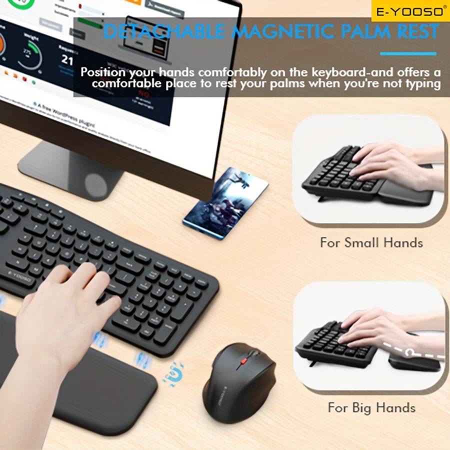 Advanced Abs Finish For Business Travel Yooso Wireless Keyboard And Mouse Set