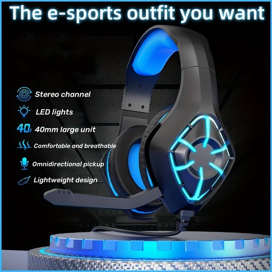 Wired Headphones Blue