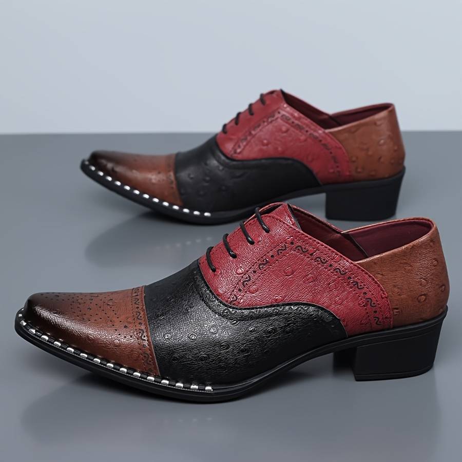 Mens Leather Shoes Color Burgundy Sizeuk 10.5