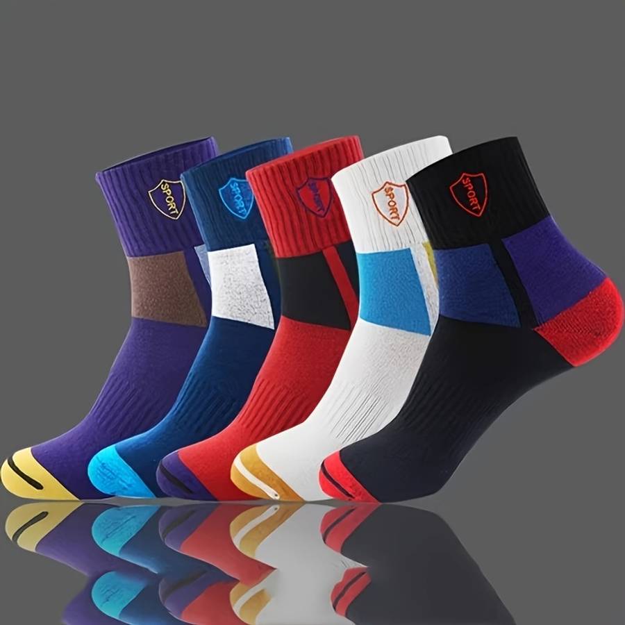 5 Pairs Mixed One Size High Elastic Socks
