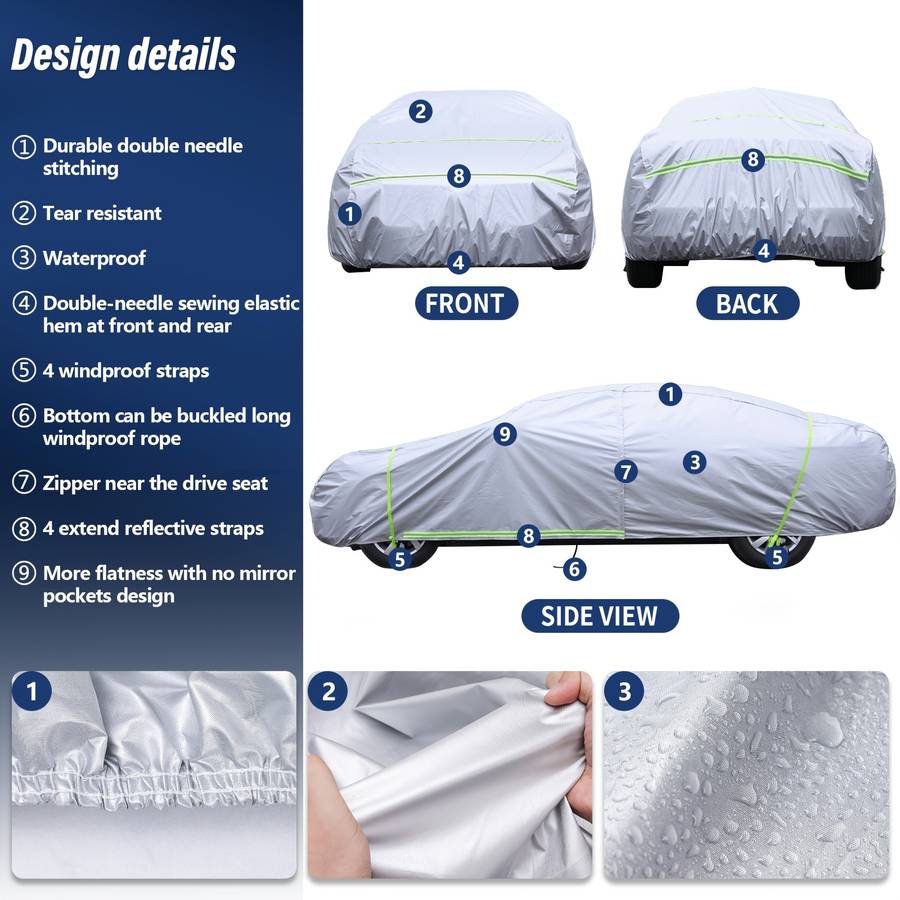 Car Cover Size Sedan Length 5.33 5.59 Meter