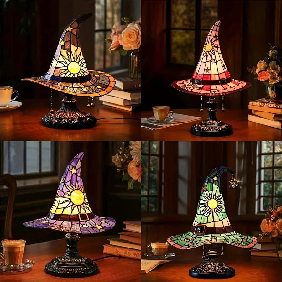 Halloween Decorations Color Witch Hat Light Green Size Small 17Cm