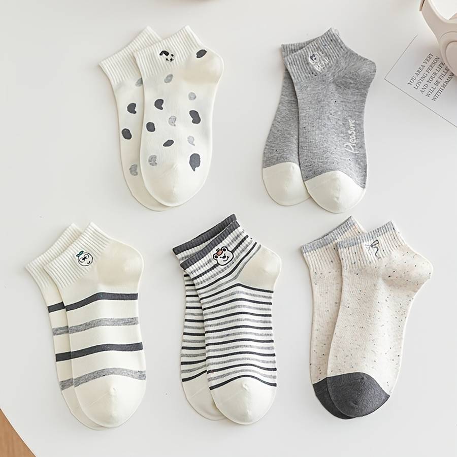 Women S Socks Color 5 Pairs In Random Mixed Colors