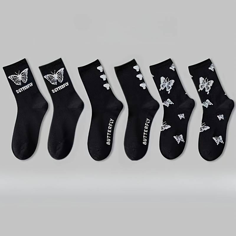 5 Pairs Mixed Color One Size High Elastic Socks