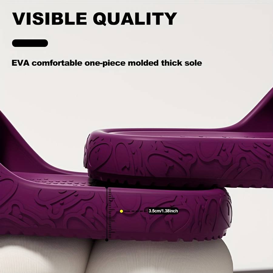 Men Slippers Summer Style Fluorescent Purple Size Uk 7.5 To 8