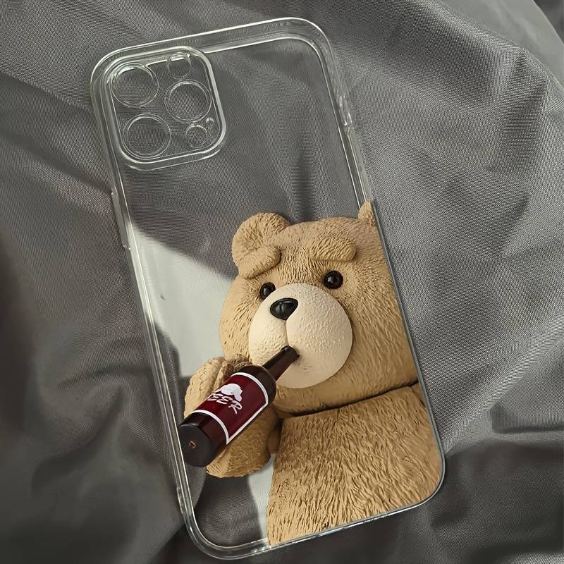 1Pc Transparent For iPhone 15 Phone Case Phone Cover