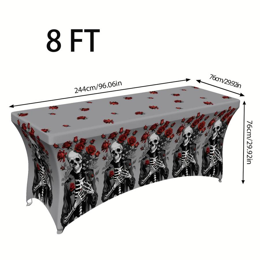 Halloween tablecloth decoration color Gray Bottom size 8FT