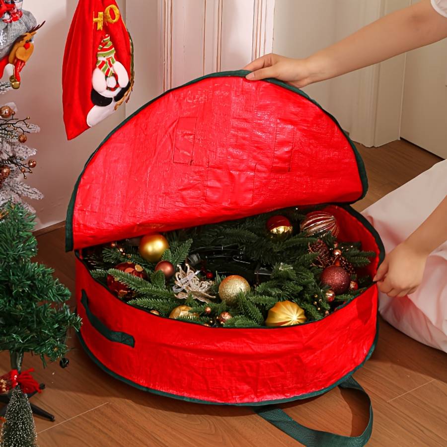 Premium Christmas Garland Storage Holiday Decorative Zipper Mobile Handbag For