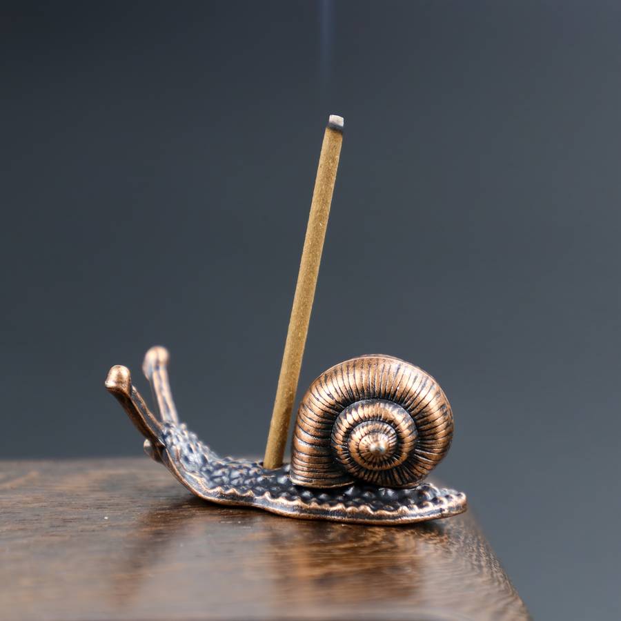 Incense Burner Color  Creative Snail Incense Stick   Red Copper