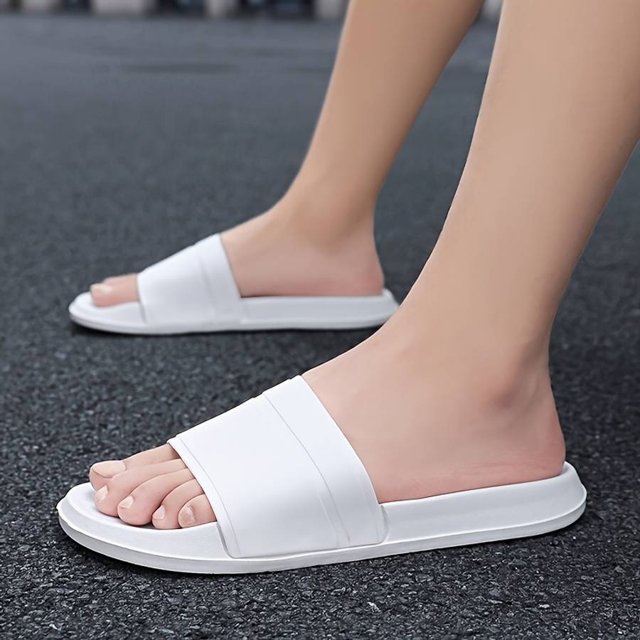 Men Slippers Summer Style White Size Uk 8.5 To 9