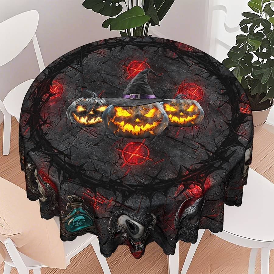 Halloween tablecloth decoration size Round 152cm or 60inch