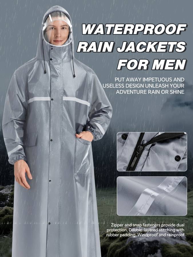 Raincoat Grey Size Uk M