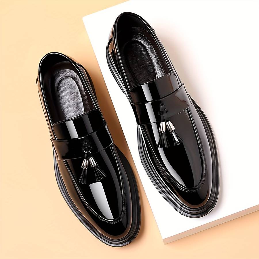Mens Leather Shoes Color Black Sizeuk 9