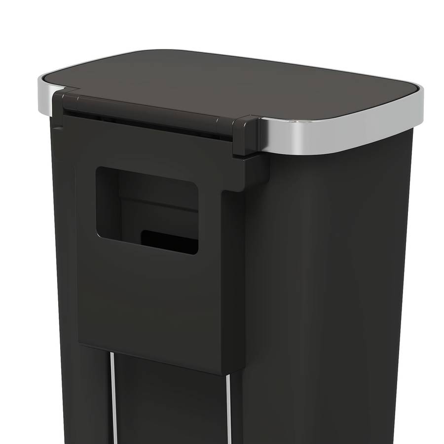 Garbage Can Model Black 50L13.21 Us Gal With Lid Footoperated