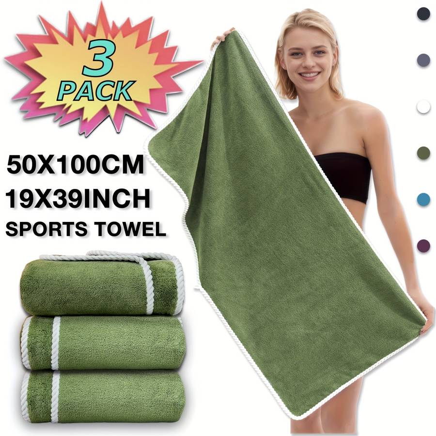 Towel Color Army Green 3Pcs 50*100Cm