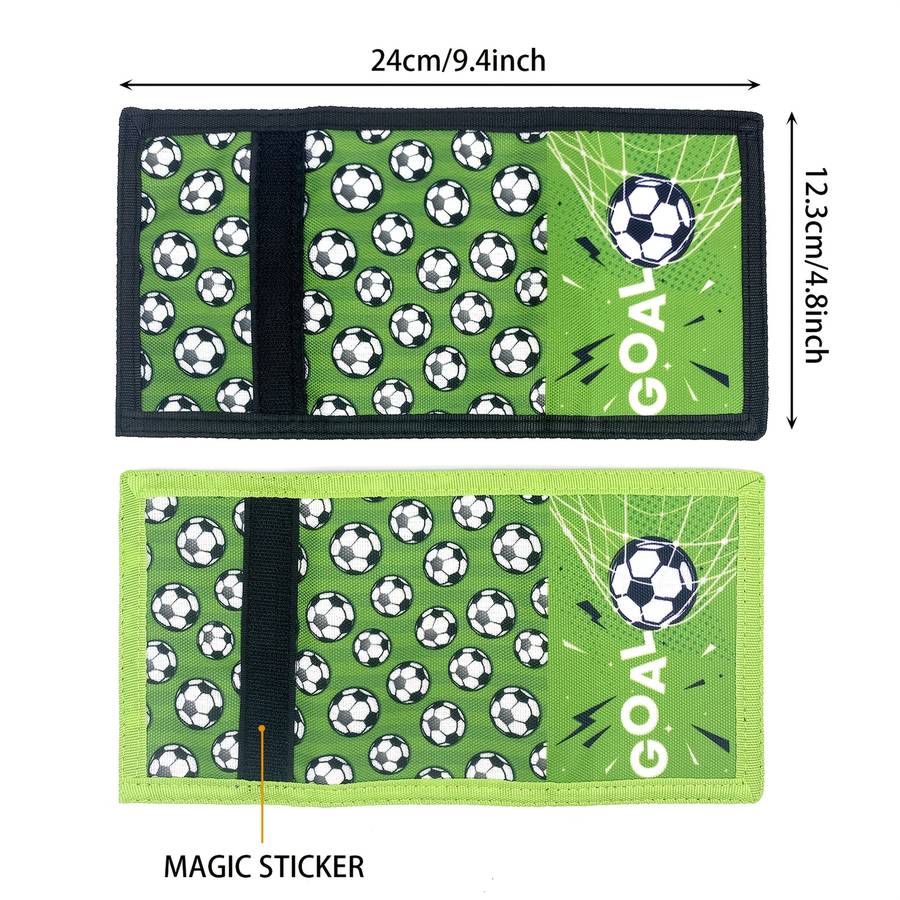 Vibrant Soccer-Themed Wallet With Smooth Zipper Realistic Printed Soccer Ball Design Multiple