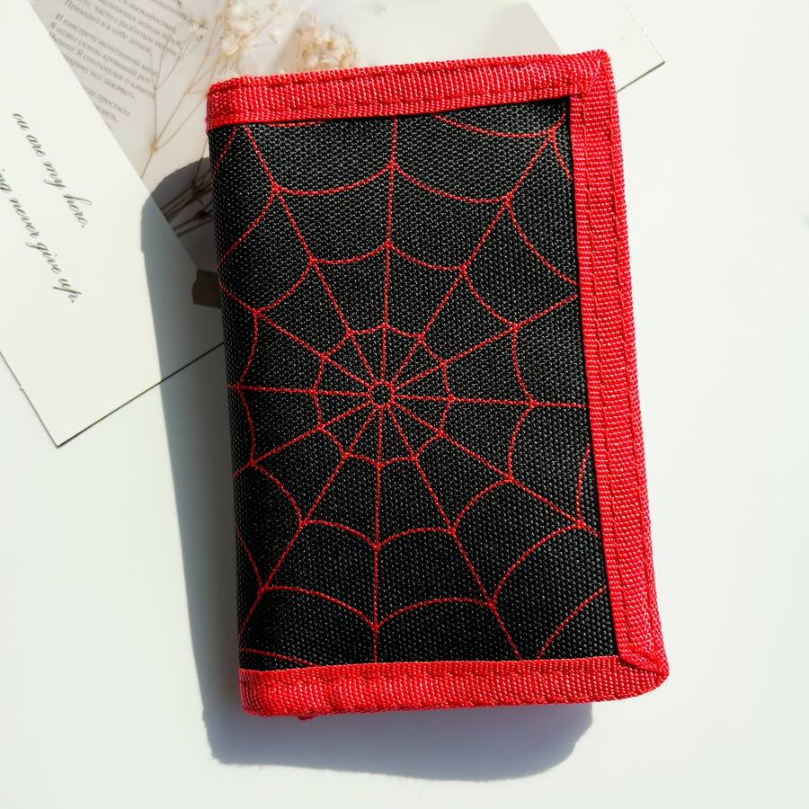 Spider Web Design Trifold Wallet