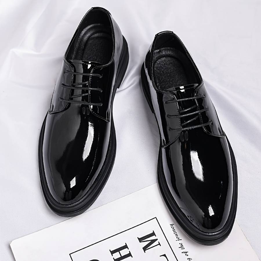 Mens Leather Shoes Color Black Sizeuk 5