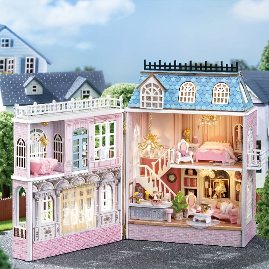 Building Toy Architectural Model Toy Set Style Pink