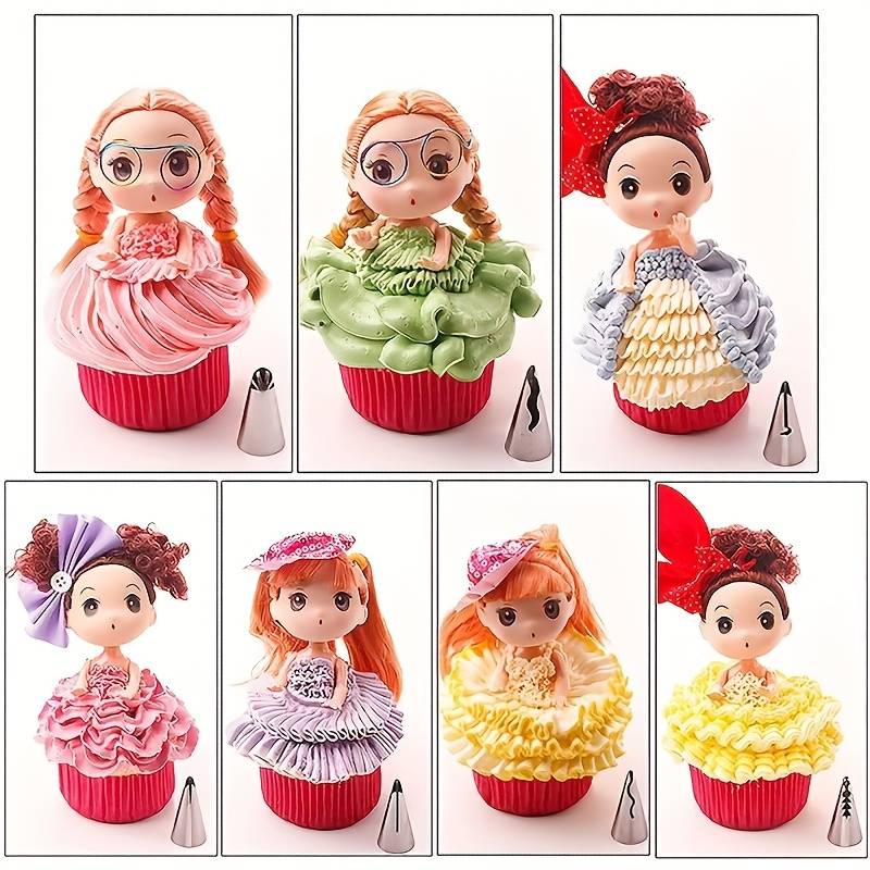 Professional Cake Decorating Head Items 7 Piece Decorating Nozzle Set