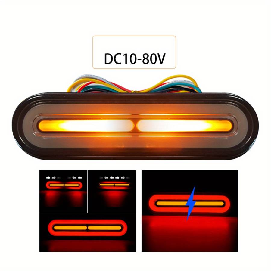 1pc Motorcycle LED Daytime Running Lights with Turn Signal Functionality Dual Direc