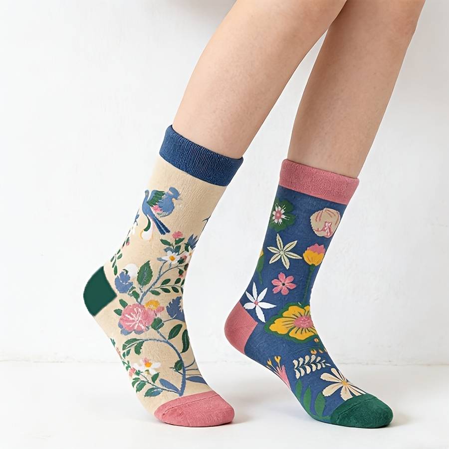 Women S Socks Color 1 Pair Of Flowers Size Onesize