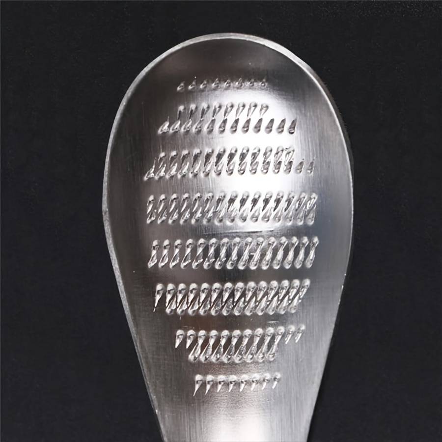 1pc Kitchen Tool Set Stainless Steel Spoon Design Ginger Garlic Wasabi Mustard Grater Multi-P