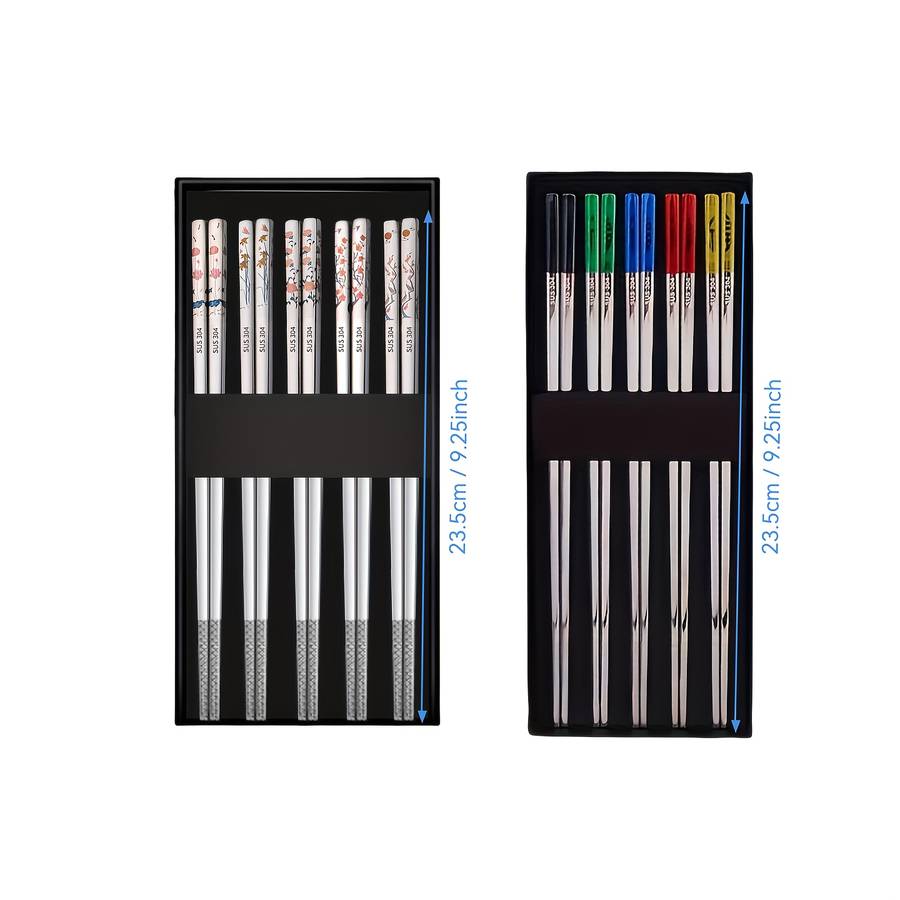 Chopsticks Style 5Dual Laser Color Five Blessings