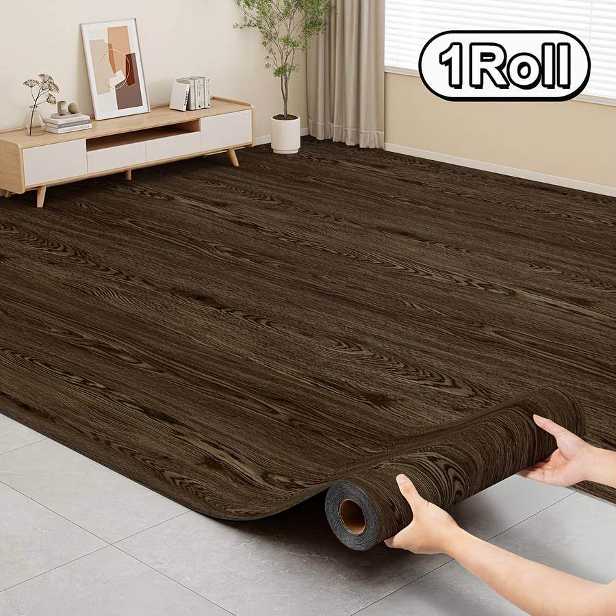 Self Adhesive Floor Stickers Walnut Wood Grain 1 Roll 30Cm*300Cm
