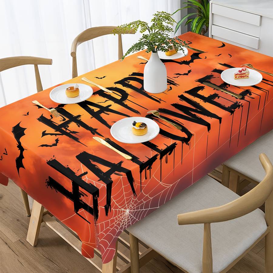 Halloween tablecloth decoration size 55.1 x 70.8in or 140 x 180cm