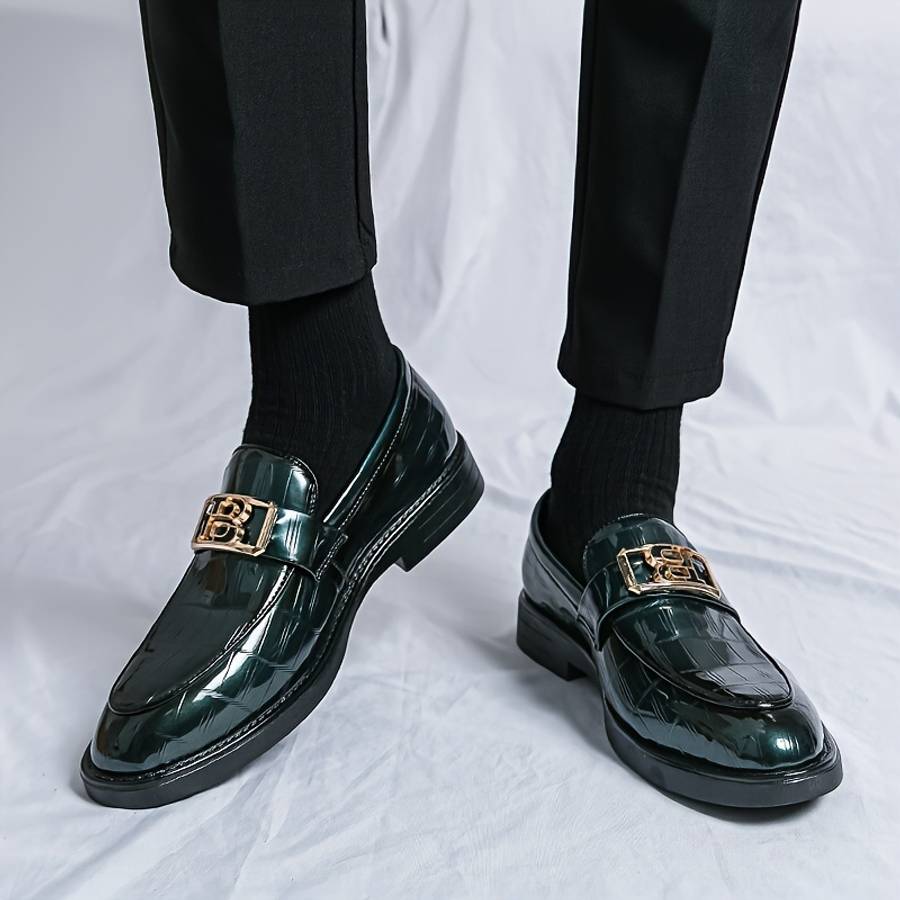 Mens Leather Shoes Color Black Sizeuk 7.5