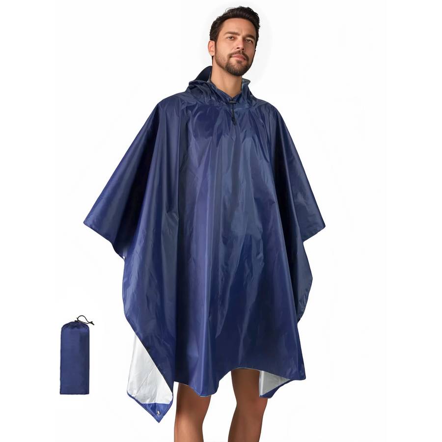 Raincoat Black 2Piece Set Storage Bag  Raincoat