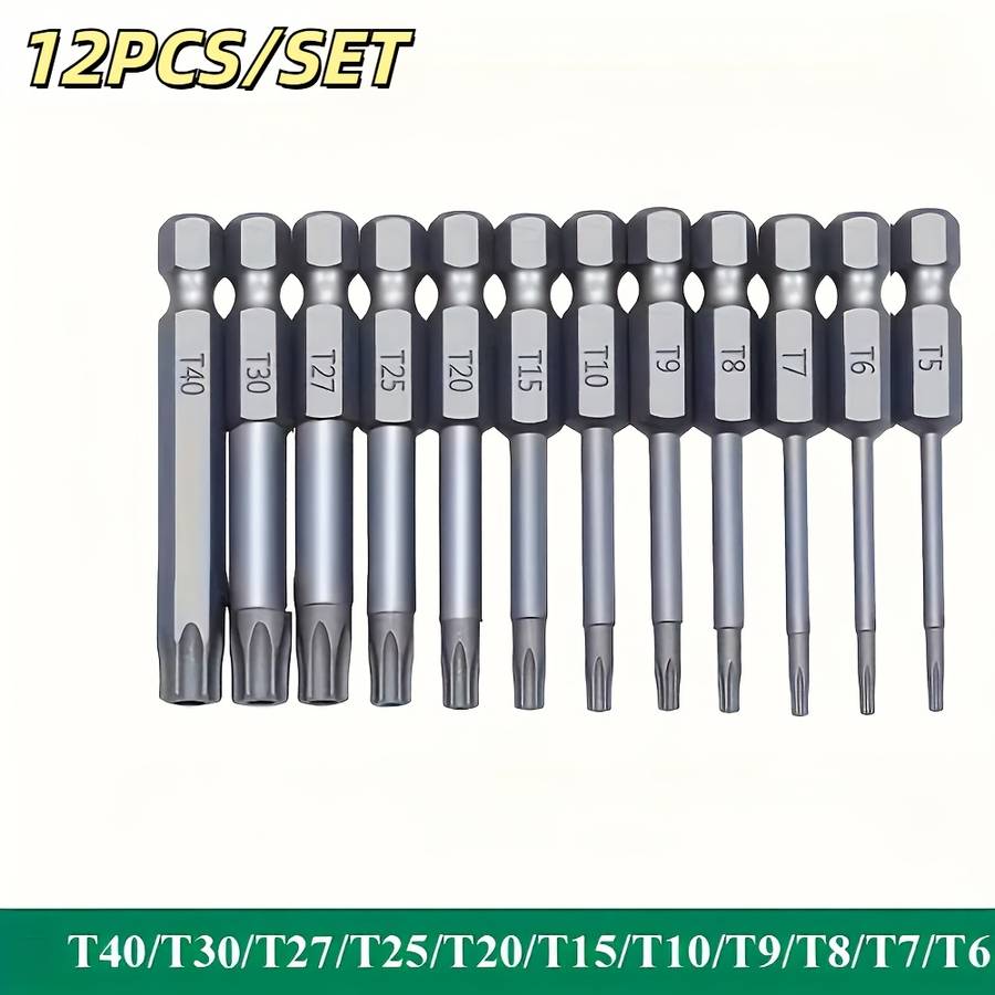 Screwdriver Bit Tool Set Size 50Mm 12Pcs Set