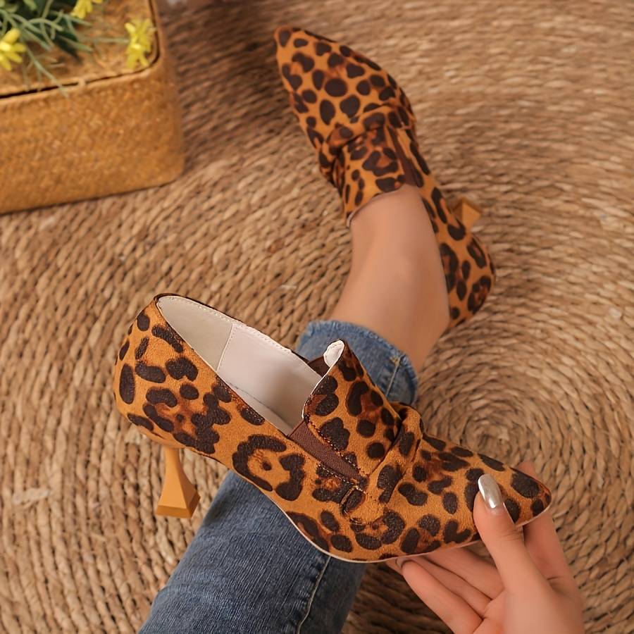 Women S High Heels Color Leopard Print Sizeuk 6.5