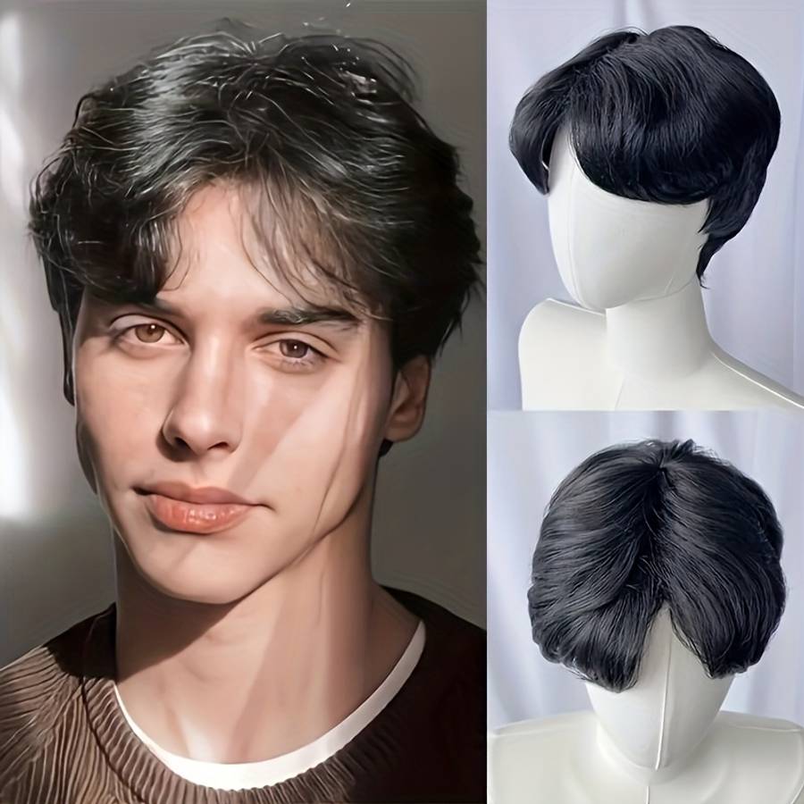 Light Brown-1 Mens Wigs Hair Length 10.16Cm